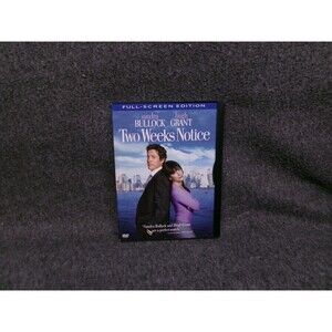 Two Weeks Notice Fullscreen Edition DVD Sandra Bullock Hugh Grant Romcom 2002